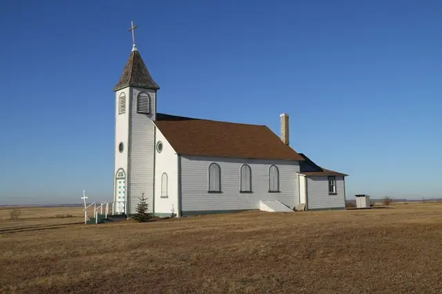 St. Laszlo Hungarian Church on the prairie